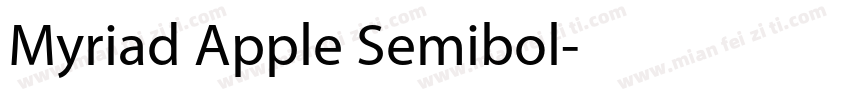 Myriad Apple Semibol字体转换